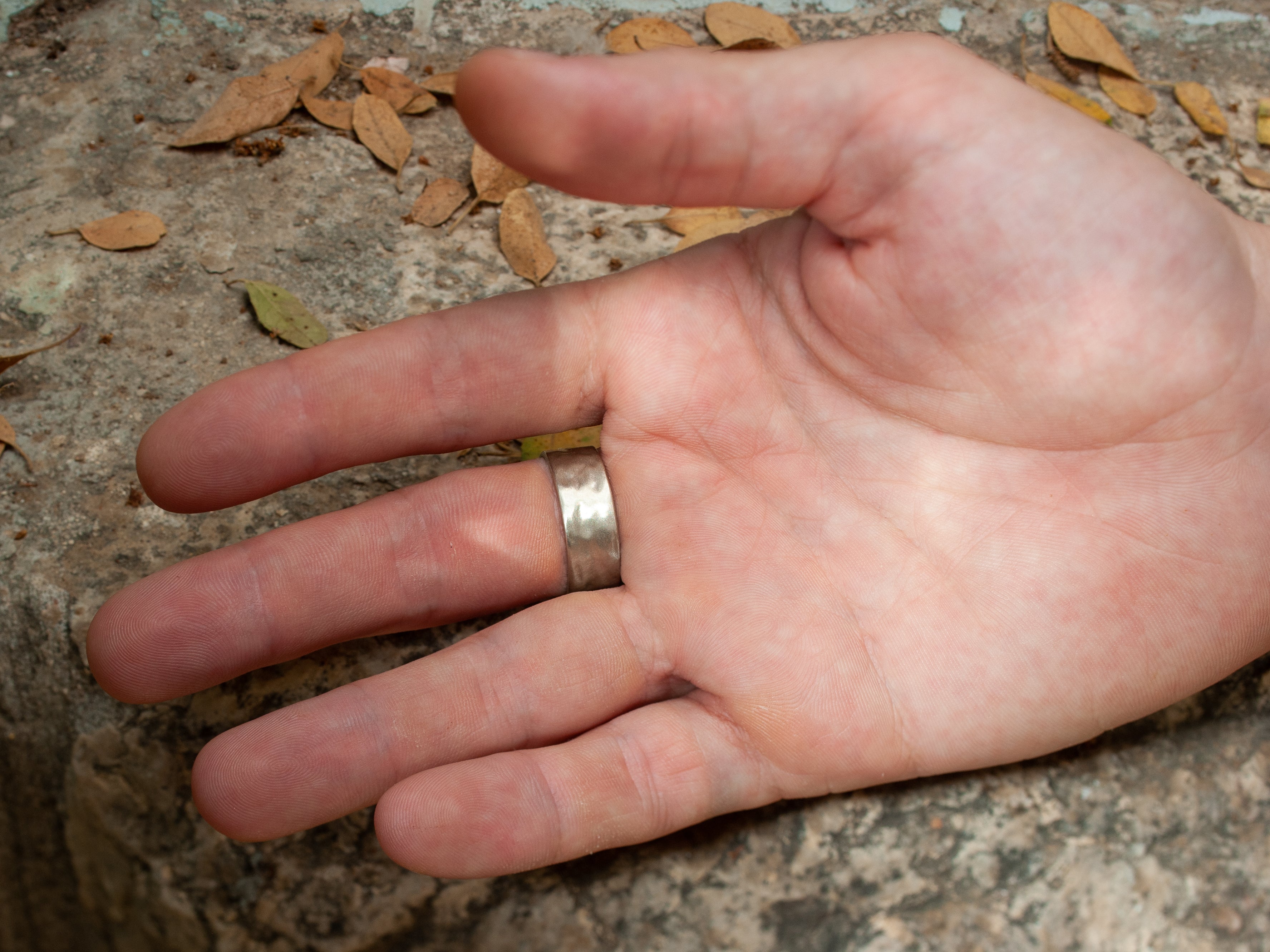 Solid Gold Wedding Ring 8mm Textured Matte Finish