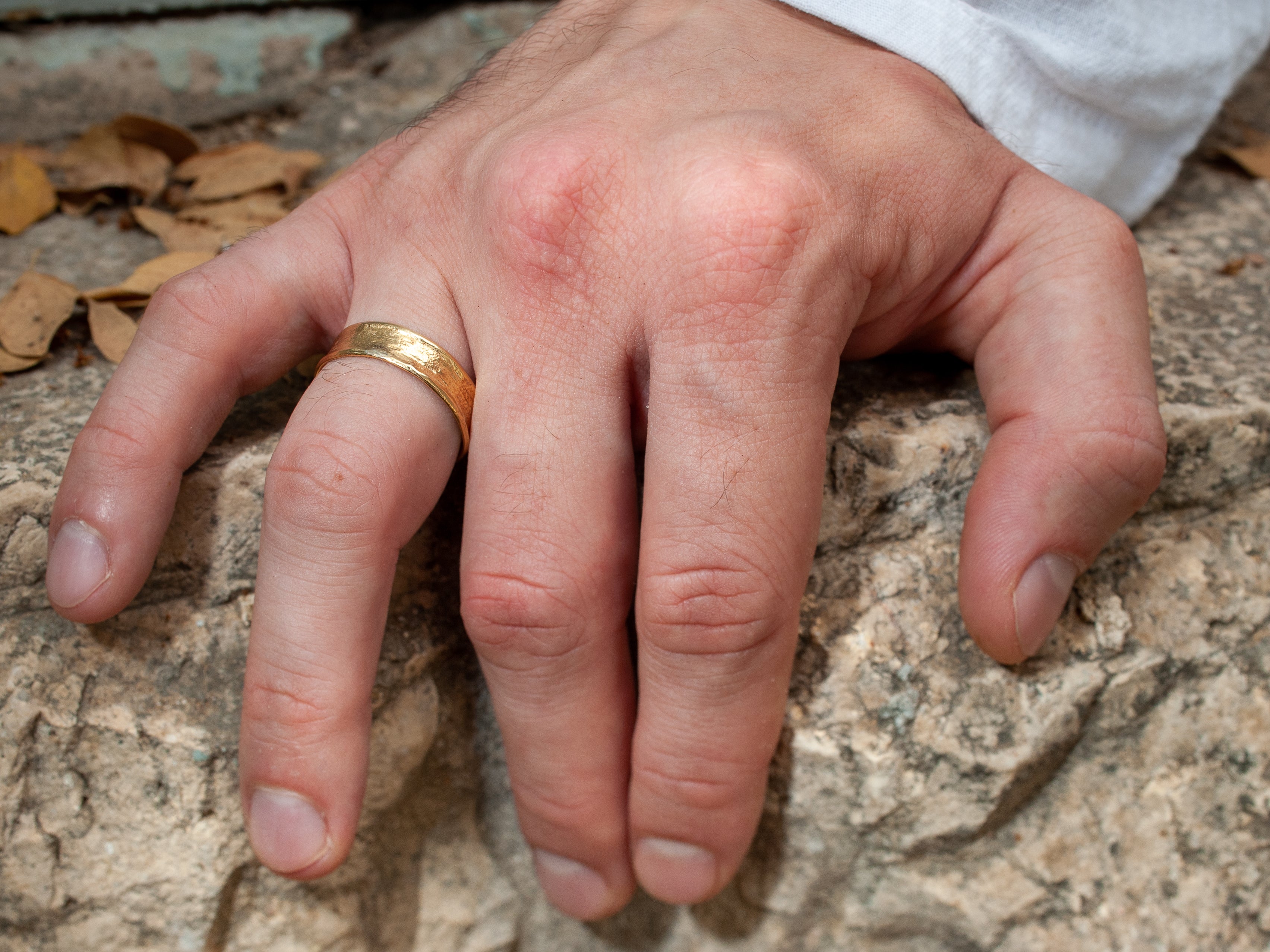 Ancient Organic Raw Textured 18k Gold Ring