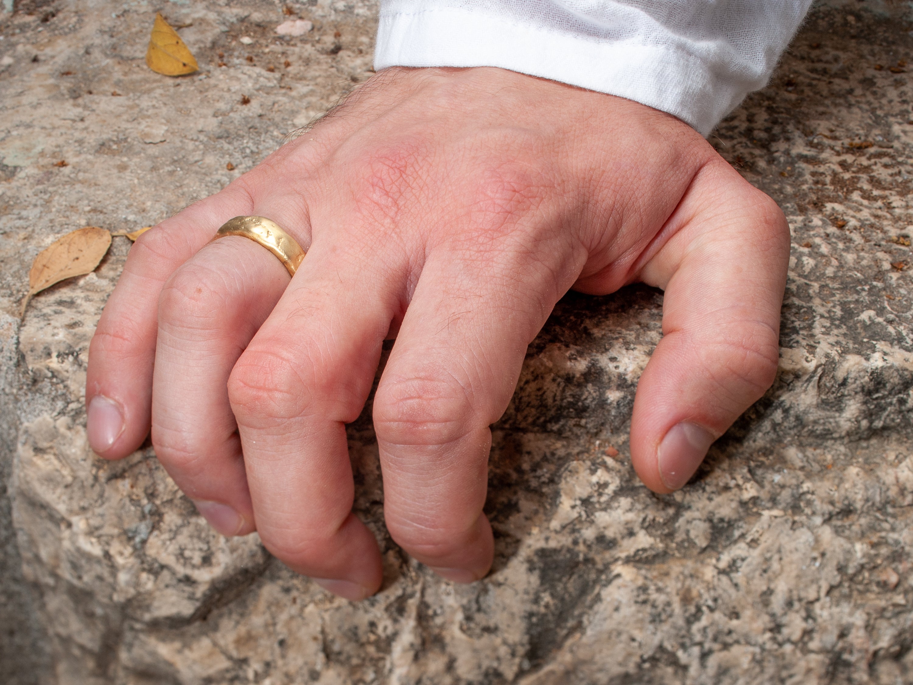 Chunky Melted Gold 18K Wedding Ring