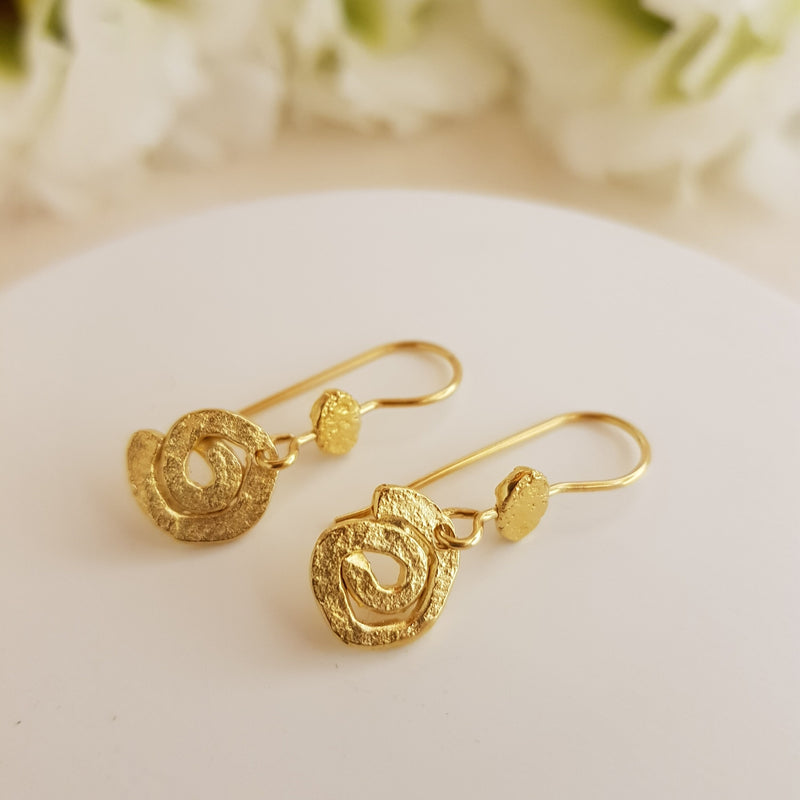 Gold Spiral earrings