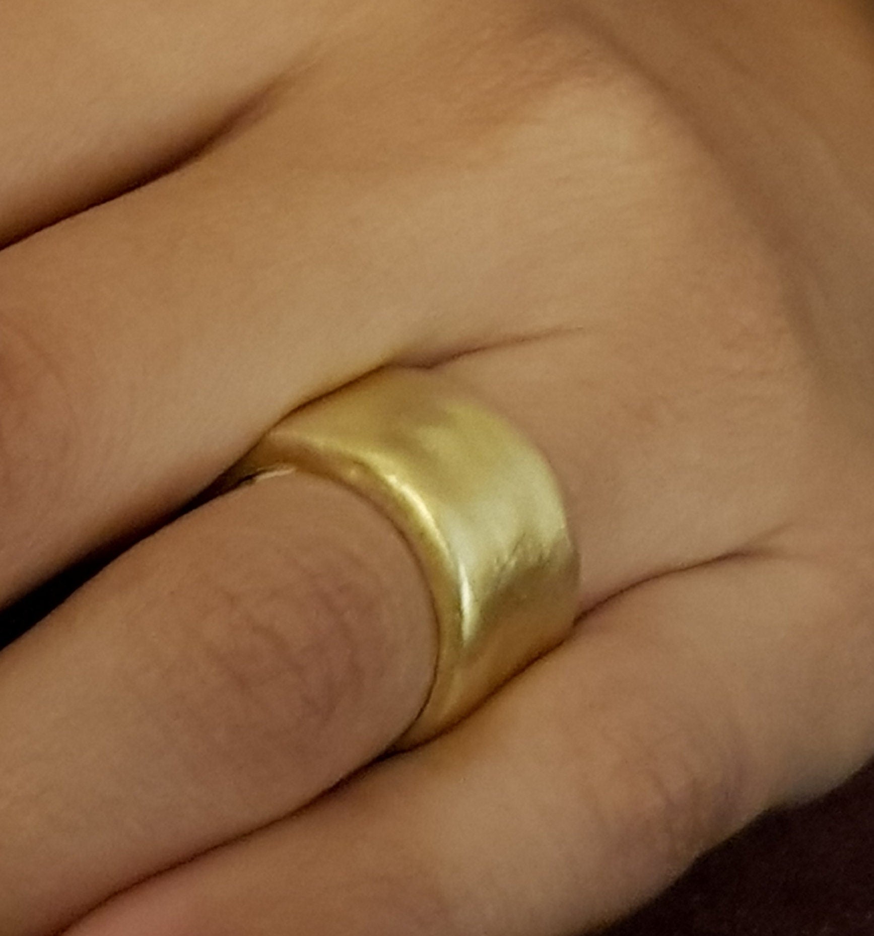 Thick 18K Solid Gold Wedding Ring