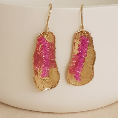 pink sapphire earrings