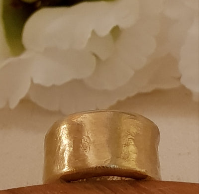 Thick 18K Solid Gold Wedding Ring-ZadokGold