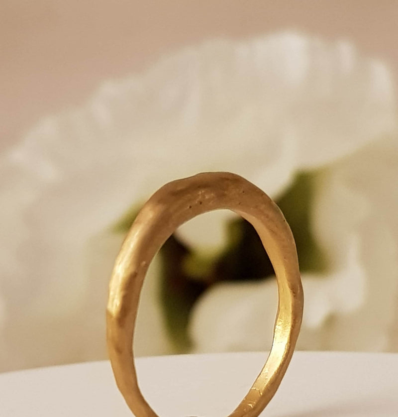 22k solid gold wedding band for couples-ZadokGold