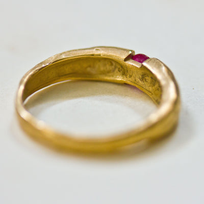 Burmese Red Ruby 18k Gold Gemstone Engagement Ring