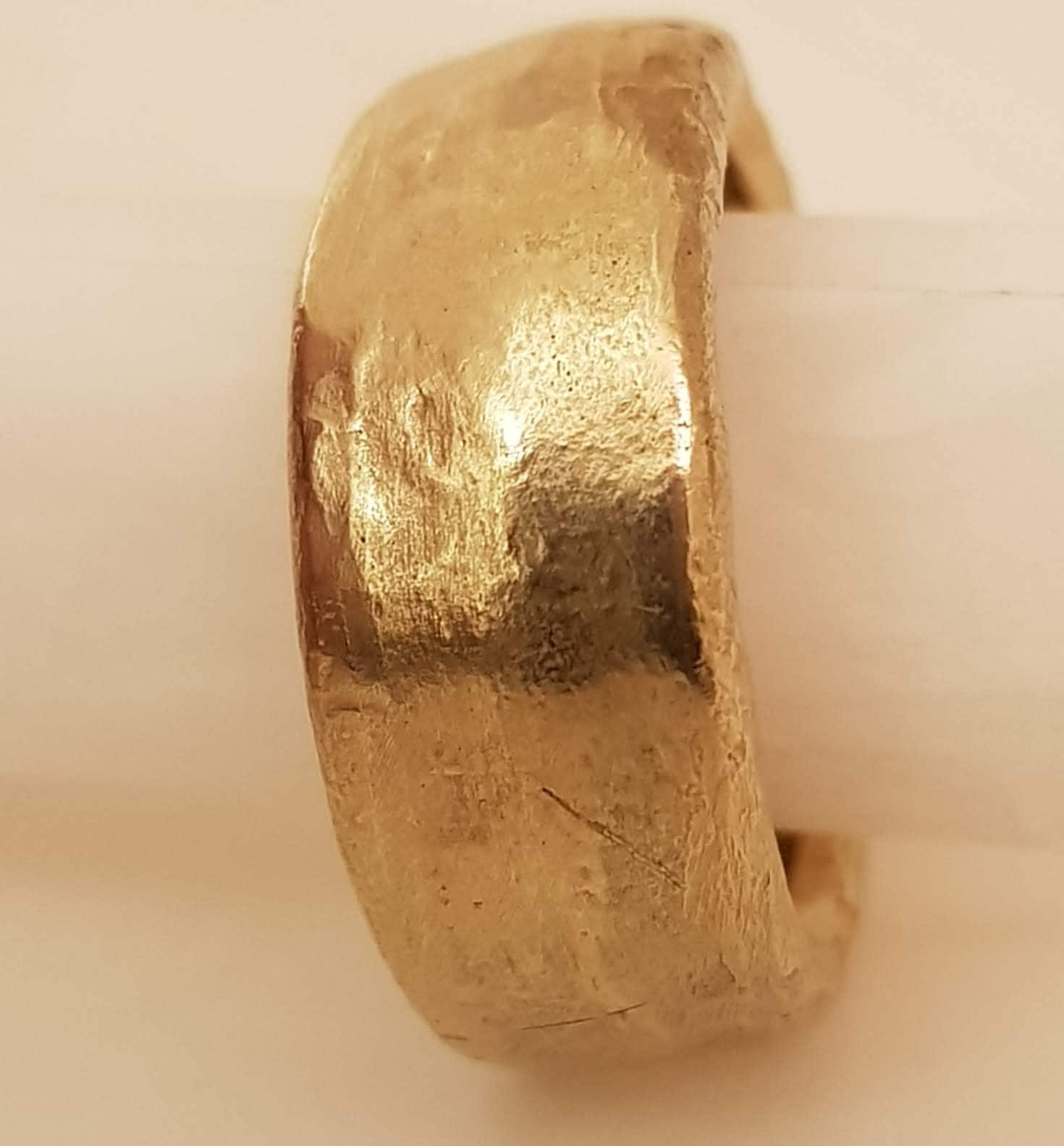 14k Gold Chunky Antique Wedding Ring-ZadokGold