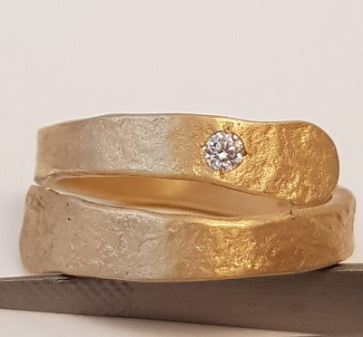 18k adjustable gold wrap ring 