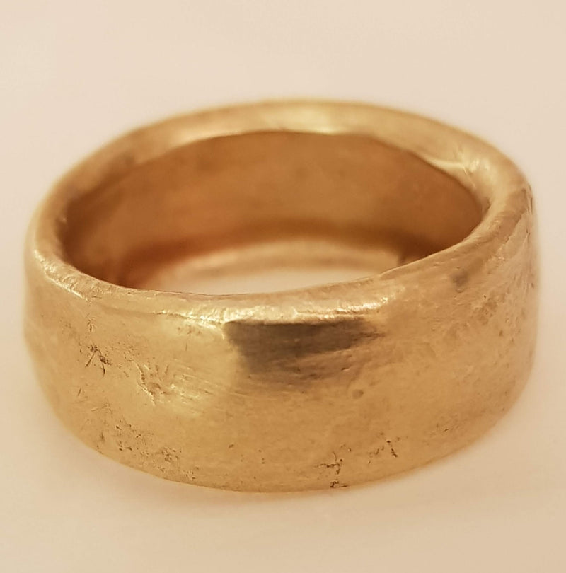 14k Gold Chunky Antique Wedding Ring-ZadokGold