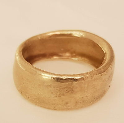 14k Gold Chunky Antique Wedding Ring-ZadokGold