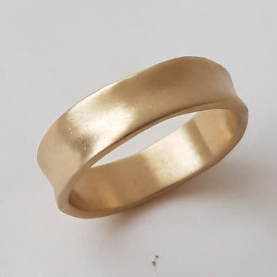 14K Solid Gold Classic Wedding Ring Smooth Matte Finish-ZadokGold