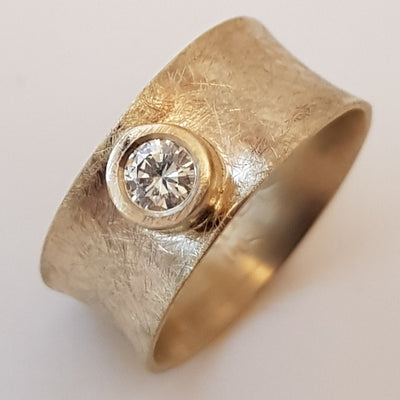 scratched surface gold ring